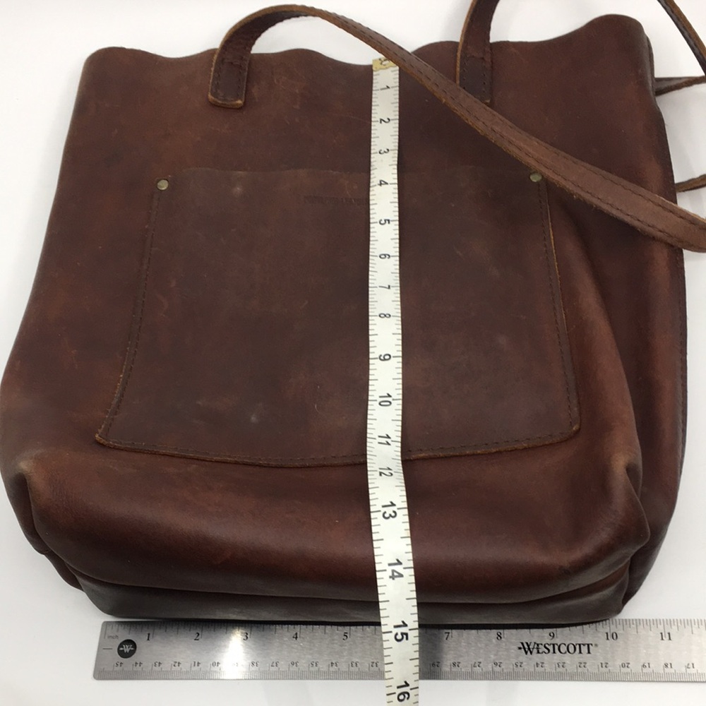 Portland Leather Goods  Dark Brown Leather Tote Bag - Picture 13 of 16